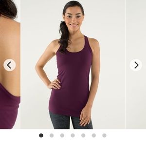 Lululemon-Cool Racerback-Plum-Sz 8-EUC